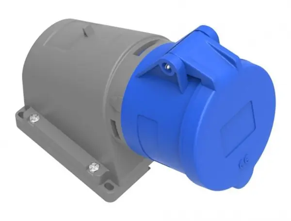 priza industriala bemis bc1-3403-2535 2p+e, 32a, 220v, aparenta, unghi 90°, ip44