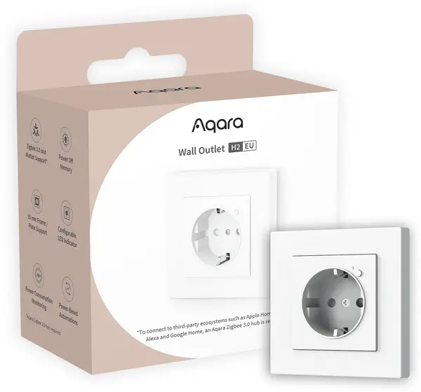 Priză inteligentă Aqara - H2, alb