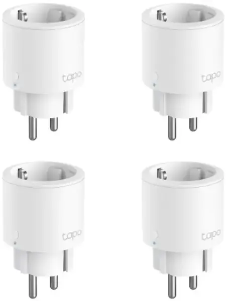 Priza inteligenta TP-Link Mini Tapo P115, Wi-Fi, monitorizare consum energie, voice control, 16A, compatible with Android / iOS, Amazon Alexa si Google Assistant, 220-240V, design compact, 4 pack (Alb)