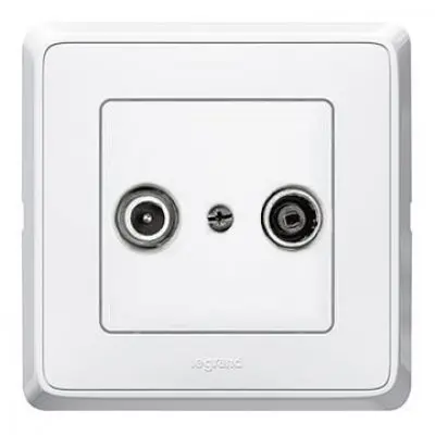 Priza rd-tv de capat alba Legrand Cariva 773833