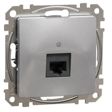 Priza RJ45 Cat5E UTP, Schneider, SDD113451, Sedna Design, aluminiu