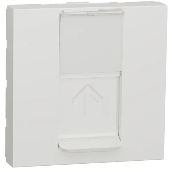Priza RJ45, CAT6 UTP, 2 module Schneider Noua Unica NU341518, alb