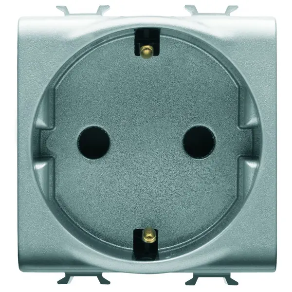 Priza schuko 2 module Gewiss Chorus GW14241, titan