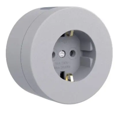 Priza Schuko PT xOne Ovivo OV00902, 16A, 250V, IP20, gri
