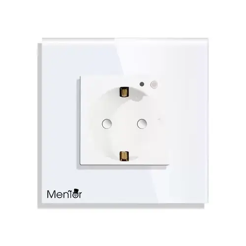 Priza simpla Smart wireless Mentor ES038 WiFi 16A monitorizare consum incastrata