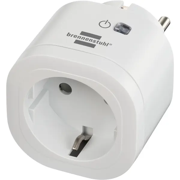Priza smart Brennenstuhl Connect 195904, compatibil Alexa/Google Assistant, Wireless, 3000W, Alb