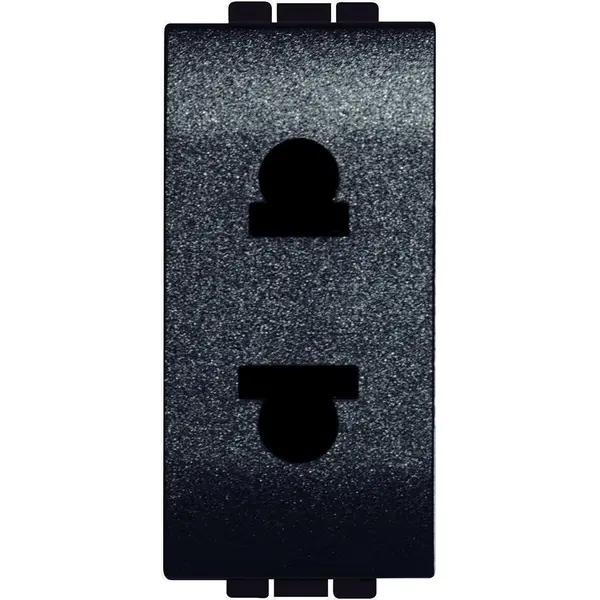 Priza standard euroamerican Bticino Living Light L4125, antracit
