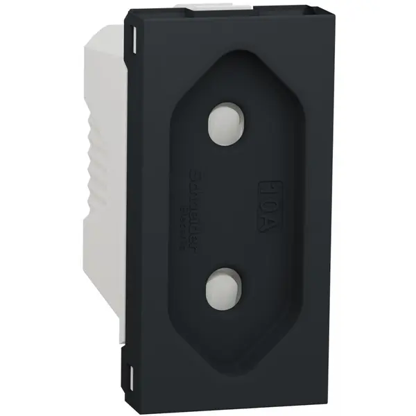 Priza standard european 10A, 1m, Schneider Noua Unica NU303154, antracit