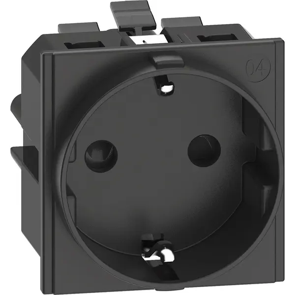 Priza standard german cu borne automate Bticino Living Now KG4141A, negru