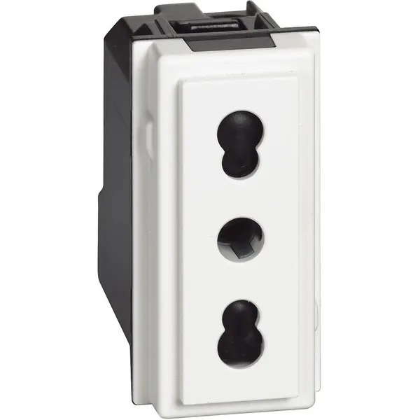 Priza standard italian 10-16A 250Vac Bticino Living Now KW4180, alb