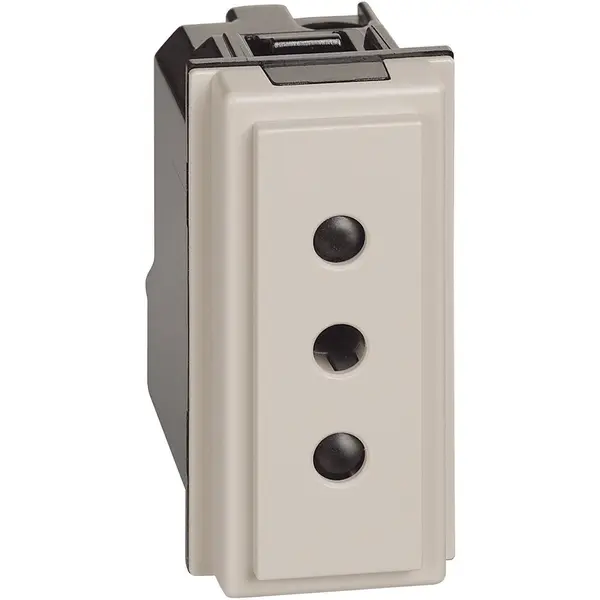Priza standard italian 10A 1 modul Bticino Living Now KM4113, nisip