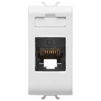 Priza telefon RJ11 1M Gewiss Chorus GW10401, alb