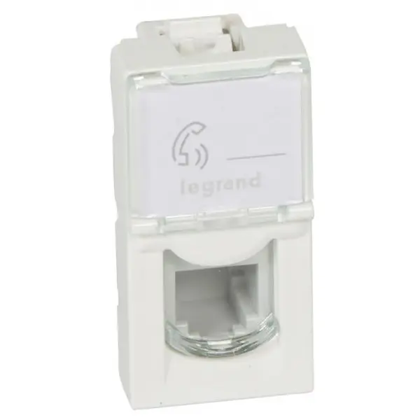 Priza telefon RJ11 Legrand Mosaic 078730, alb