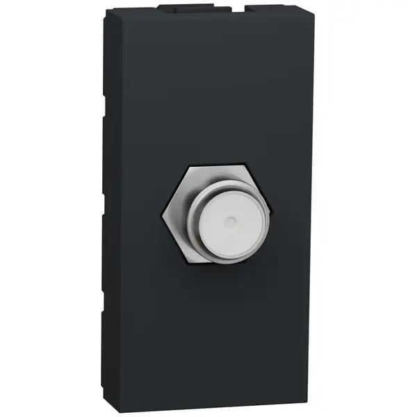 Priza TV cablu coaxial tip F 1m Schneider Noua Unica NU346854, antracit