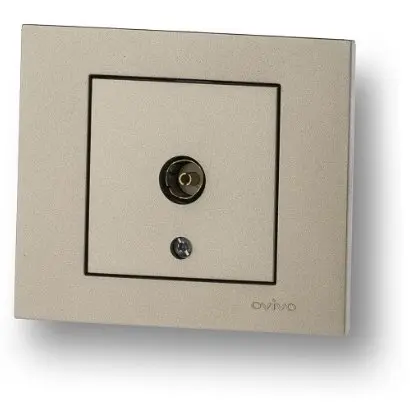 Priza TV de Trecere ST Grano Met Ovivo OV00238, 250V, IP20, titan