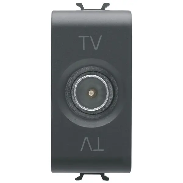 Priza tv directa 1 modul Gewiss Chorus GW12361, negru satin