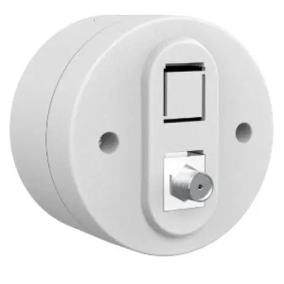Priza TV (mama Tip-F) PT xOne Ovivo OV00862, 16A, 230V, IP54, alb