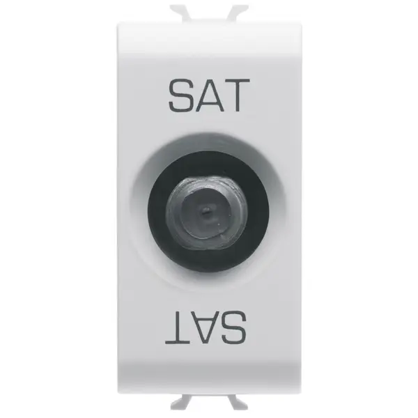 Priza TV/SAT de capat 1 modul Gewiss Chorus GW10371, alb