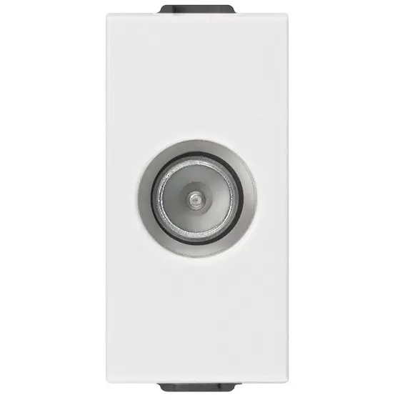 Priza TV tata 1 modul Vimar Neve Up 09300.01, TV-RD-SAT alb