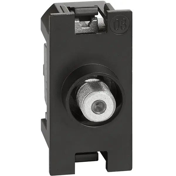 Priza tv tip F Bticino Living Now K4202F, alb, negru