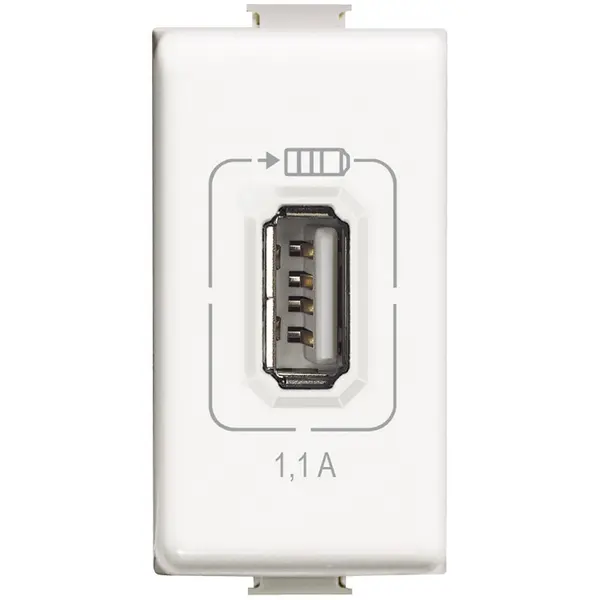 Priza usb 1 modul Matix Bticino AM5285C1, alb