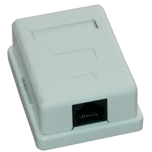 Priza UTP simpla aplicata cat.5e, EMTEX EMT-UTP5E-1P-PT