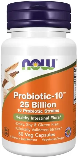 Probiotic-10, 25 Billion, 50 capsule vegetale, Now