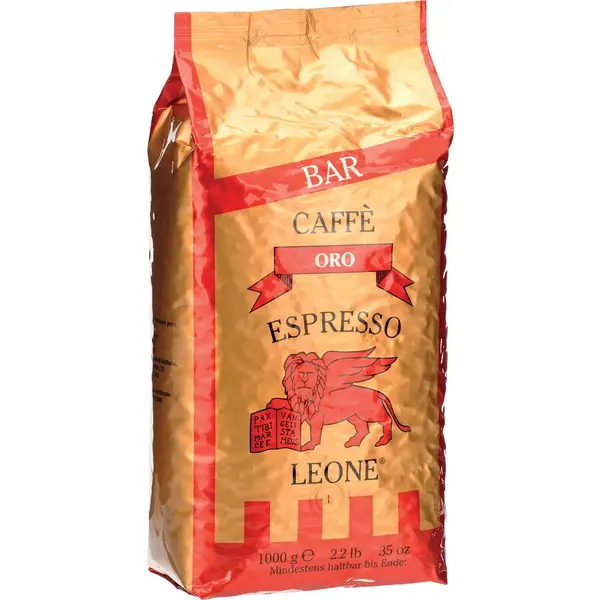 Procaffe Cafea boabe procaffé Espresso LEONE Caffè ORO 00461643, Greutate 1kg, Prajire mediu-intensa, 100% Arabica