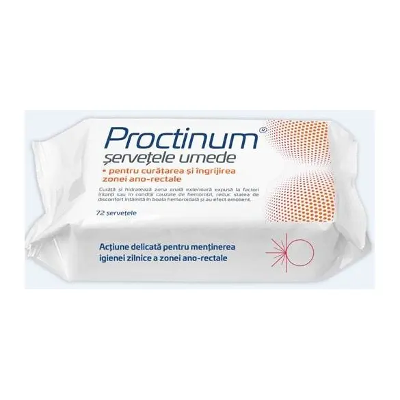Proctinum Servetele umede pentru igiena ano-rectala 72 bucati
