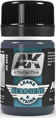Produs eroziv pentru aviație AK Interactive - KEROSENE LEAKS & STAINS (AK2039) (35 ml)
