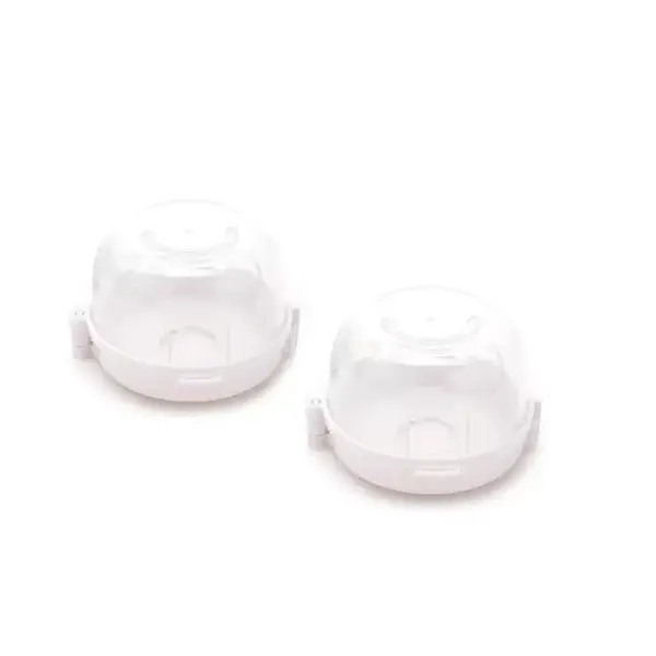PRODUS RESIGILAT - Set protectii butoane aragaz - plita, Empria, 2 bucati, 7.5x4.6 cm, Alb