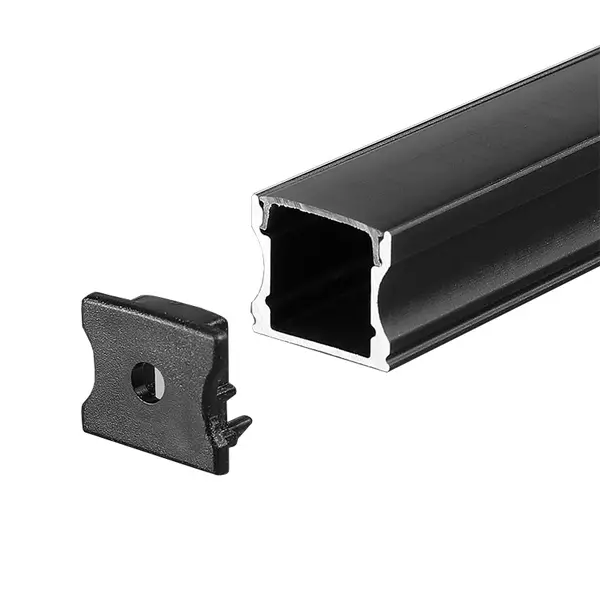 Profil aluminiu pentru banda led 2m 17.2mm x 14.4mm - negru, SKU-2878