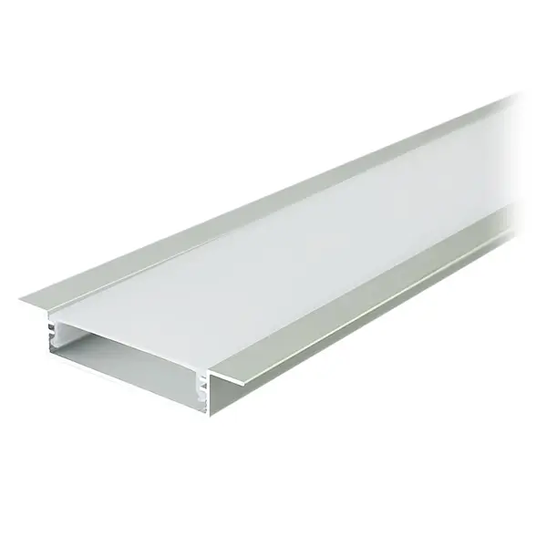 Profil aluminiu pentru bandă LED, montat încastrat, 2000 x 40 x 10 mm, argintiu, SKU-24101