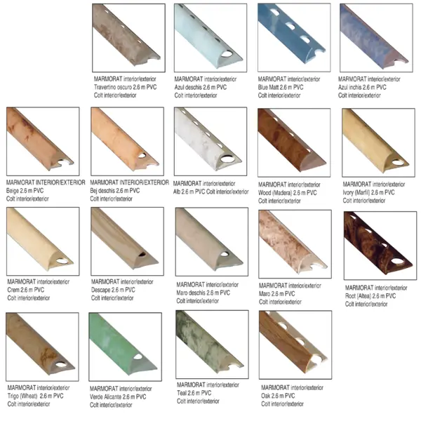 Profil PVC marmorat interior Wood (madera) 2.6 m PVC Colt interior