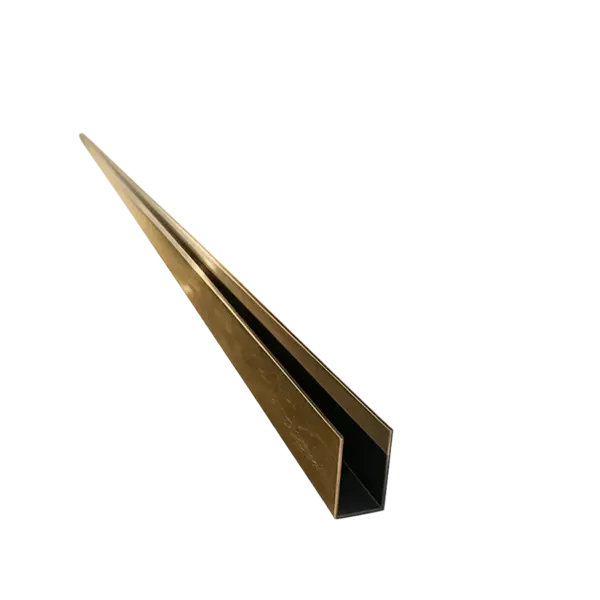 Profil rama aluminiu tip U pentru sticla - Golden 6000*27*17*1.5