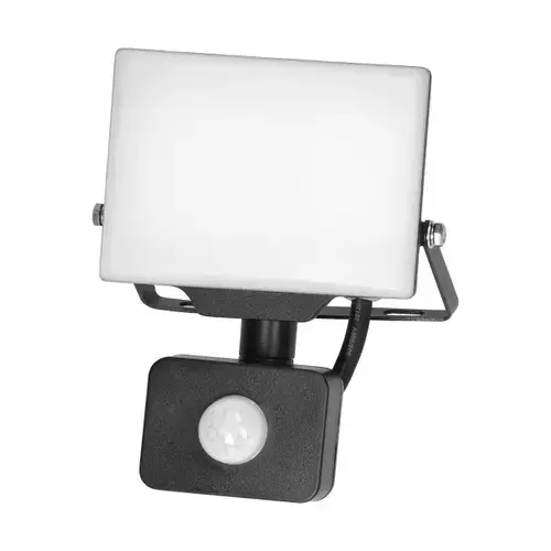 Proiector Adviti Porto S AD-NL-6463BLR4, cu senzor de miscare, 20W, LED SMD, 1600lm, IP44, 4000K, aluminiu, Negru