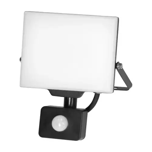 Proiector Adviti Porto S AD-NL-6464BLR4, cu senzor de miscare, 30W, LED SMD, 2400lm, IP44, 4000K, aluminiu, Negru