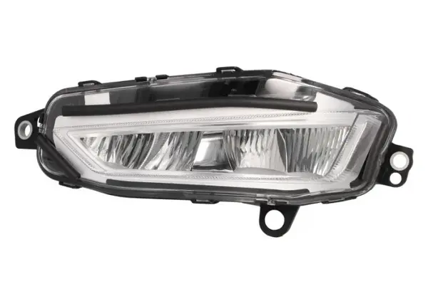 Proiector ceata stanga (LED, crom platinat; cu iluminare curba) 24V potrivit VOLVO FH III 02.20-