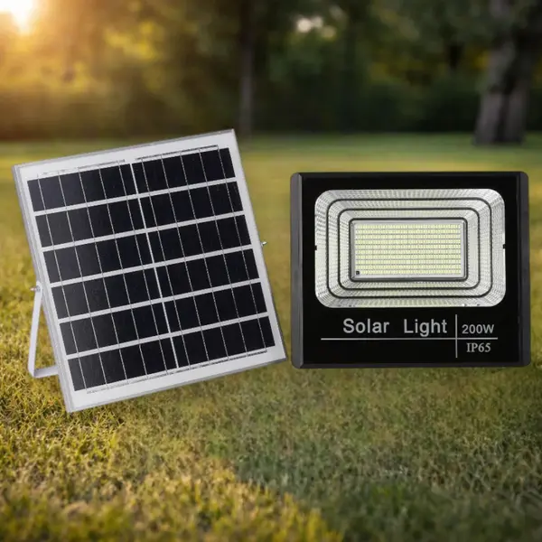 Proiector cu Panou Solar Monocristalin si telecomanda - 200W/6500k - Default Title