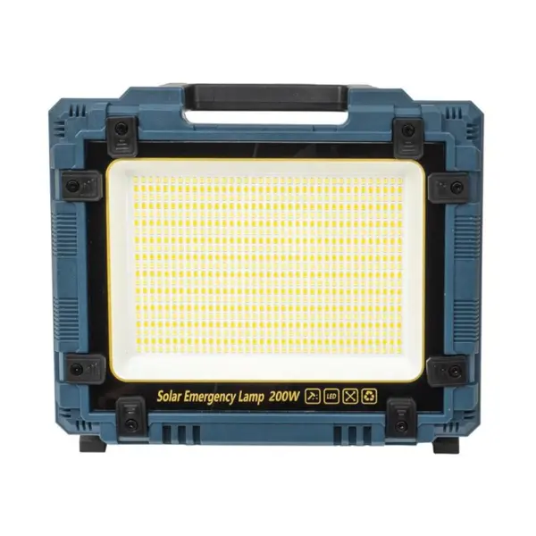 Proiector LED, 200W, Incarcare Solara si USB, Panou Incorporabil si Detasabil