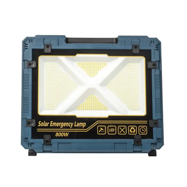 Proiector LED, 800W, Incarcare Solara si USB, Panou Incorporabil si Detasabil