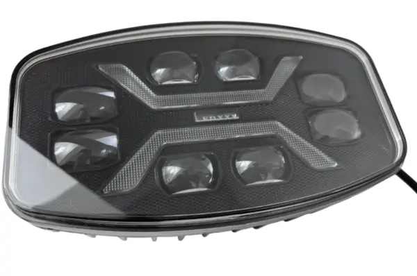 Proiector LED 9 inch dreptunghiular de 180W cu 25000LM cu lupa pozitie alba si galbena dinamica 12 24V
