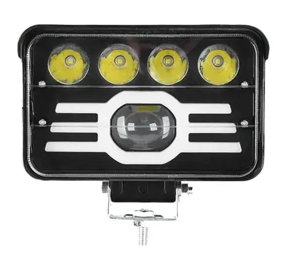 Proiector led auto dreptunghiular 3 INCH bicolor alb si galben pozitii si lupe 78W