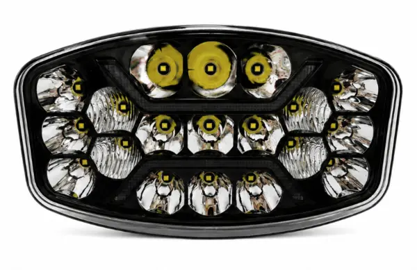 Proiector led auto dreptunghiular de 9 inch Off Road camion alb galben 12V 24V 19 LED