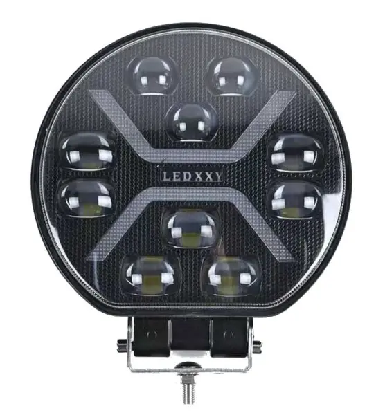 Proiector led auto Spider 1013 rotund 9 inch Off Road camion alb galben 12V 24V 10 LED
