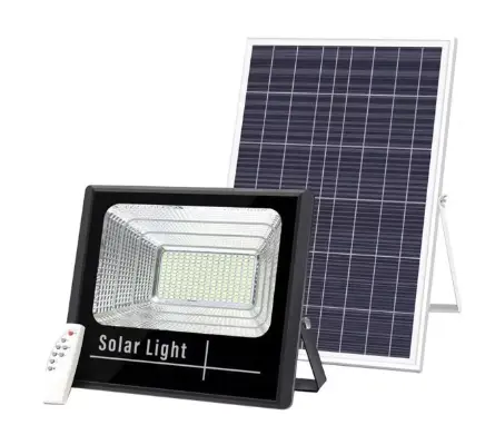 Proiector LED Jortan cu panou solar si telecomanda 1200W NEGRU