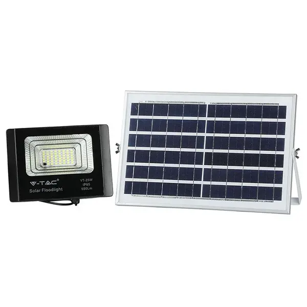 Proiector LED solar 12W 6000K IP65 pentru exterior cu panou solar