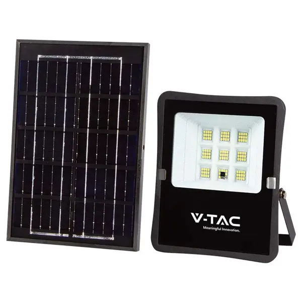 Proiector LED solar 6W 6400K IP65 pentru exterior cu panou solar