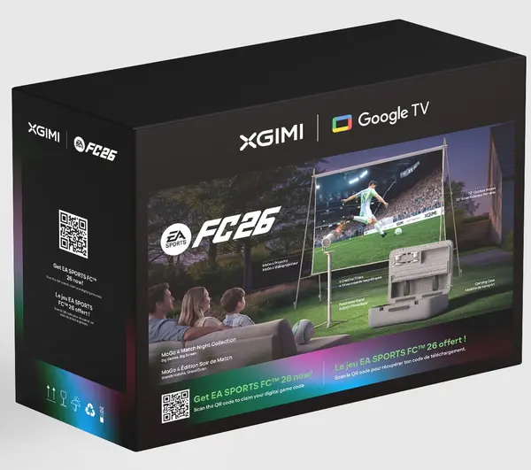 Proiector multimedia XGIMI - MoGo 4 Match Night Collection PROMO: ecran 70'', trepied+baterie+cod EA Sports FC 26, cutie, gri