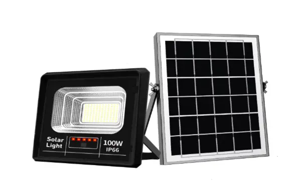 Proiector Solar Jortan 100W IP66 cu Indicator batarie si telecomanda 6500k